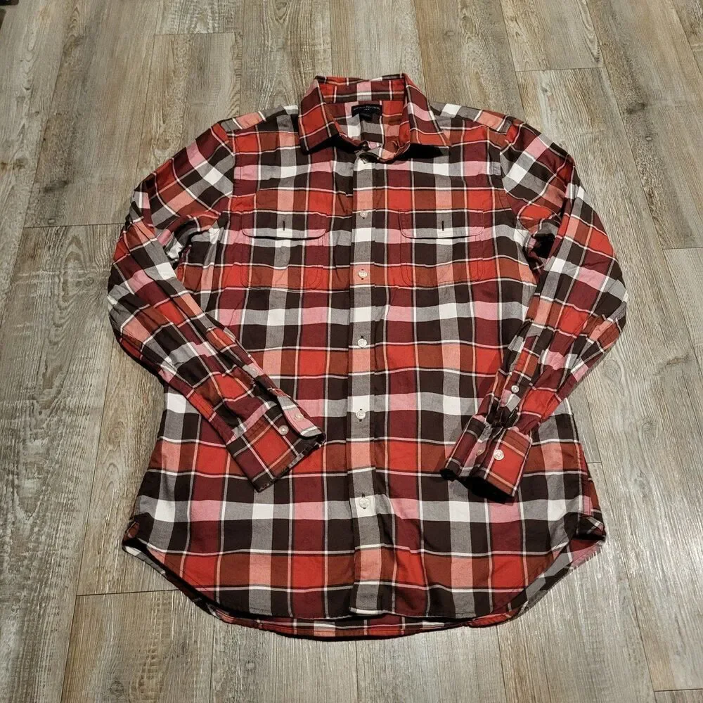 Banana Republic Flannel Classic Fit Button Up Shirt Men's Size Large